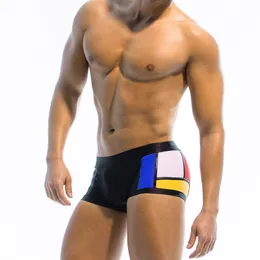Uxh marka seksi erkek yüzme brifs alçak erkekler s naylon gövde mayo kısa erkek yüzme sörf elastik sunga külot 220520