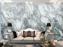 Wallpaper 3D personalizzato Murale soggiorno camera da letto Ultra HD Simple Inchiostro e lavaggio in marmo Muralback Ground Wall Adesivi