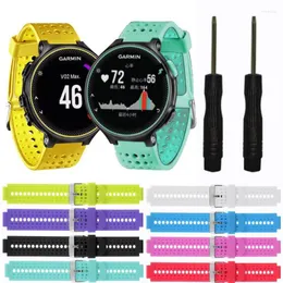 Watch Bands Classic Silicone Band Solid Color Wrist Strap Sport Wristbands For Garmin Forerunner 220/230/235/620/630/735 Hele22