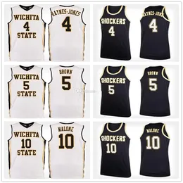 Nikivip ita State Shockers College #4 Samajae Haynes-Jones Basketball-Trikots #5 Rod Brown #10 Kaelen Malone Herren genäht individuell beliebiger Name