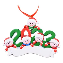 2022 Resin Personalized Family Christmas Tree Ornaments Cute People Winter Gift Free Delivery