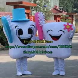 Mascote boneca traje de alta qualidade dente mascote traje desenhos animados conjunto de cuidados dentistas publicidade e promoção unisex natal halloween 636