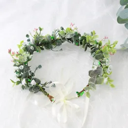 Daisy Garland Bohemia Flower Wreath Super Fairy Green Grass Hair Hoop Travel Adult Beach Holiday Hair Band Children Accessories B8222