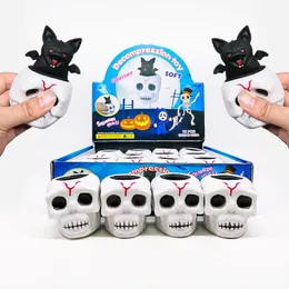 Halloween fest leksaker pressa spöke skalle form rolig barn vuxen dekomprimering leksak