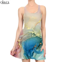 Kobiet sukienki malowana tekstura mini -drukowana sukienka 3D do mody kobiecego bez rękawów sukienki o długości klatek poczucie luksusu 220616