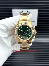 new version watches Mens Green dial Sapphire Glass 40mm 18K Yellow Gold Stainless Steel bracelet ETA 2813 Movement 116508 NO Chronograph Automatic Men's Watches