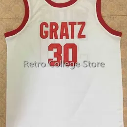 Xflsp Mens #30 RASHEED WALLACE Simon Gratz High School Basketball Jersey white Custom any Number and name Jerseys stitched embroidery