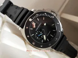 2 Style Wysokiej jakości zegarek 44 mm PM241 P00241 P389 Rezerwa zasilania skóra ze stali nierdzewnej Guma naturalna luminescencja mechanicznych automatycznych zegarków na rękę męską