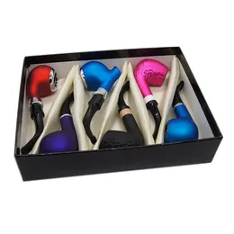스프레이 페인트 컬러 나무 파이프 수지 세트 휴대용 6pcs 선물 상자 나무 필터 파이프