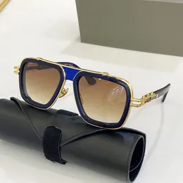 Óculos de sol de designer de luxo para homens mulheres de alta qualidade, óculos de sol aparados de metal mach lxn evo dts403 grande moldura oval de grandes dimensões