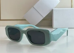 Yaz Tasarımcısı Kadın Güneş Gözlüğü Nane Yeşil Dikdörtgen Geometrik Çerçeve Modern Stil Doku Göster Moda Charm Anti Ultraviyole Retro