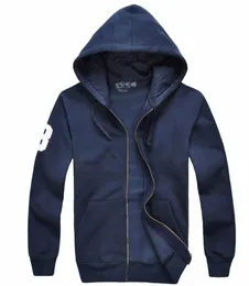 2022 Marka Erkekler Polo Hoodies ve Sweatshirts Sonbahar Kış Büyük At Spor Ceket Erkekler Hoodies% 100 Pamuk