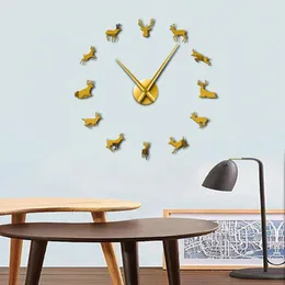 Wall Clocks Clock Home Acrylic Mirror Stickers For Decoration Living Room Self Adhesive Hanging WatchWall ClocksWall