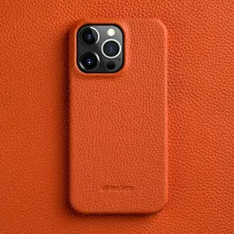 Luxury Original Melkco Genuine Leather Case for iPhone 13 Pro Max 12 Business Back Cover