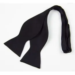 Bow Ties Mens Satin SIND Solid Black Tie