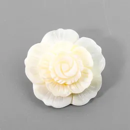 Pendanthalsband 2in1 Natural Shell Flower Mother of Pearl MultiDeck Cameo Petal Pin Franch Wedding Bridal Jewelry Accessory Gift Hoventant