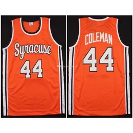 Nikivip #44 Derrick Coleman Syracuse Orange College College Retro Classic Basketball Jersey Mens costume número personalizado e camisas de nome
