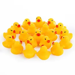 600pcs Party Favor Fashion Water Kaczek Zabawa dziecko Mały kaczki Ducktoy Mini żółte gumowe kaczki dla dzieci Prezenty na plażę Prezent T9314