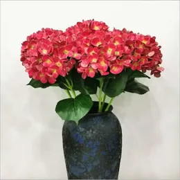 Flores decorativas grinaldas 3d impresso único hydrangea el decoração de casa hall hall simulação flor