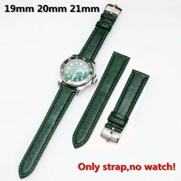 Watch Bands High Quality 19mm 20mm 21mm Genuine Leather Watchband&Pin Buckle Green Lizard Strap For RX Submarin Er Day-date Hele22