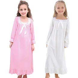 Baby Girl Clothes Princess Nightgown Long Sleeve Sleep Shirts Nightshirts Pajamas Christmas Dress Sleepwear kids for 3-12 Years 220426