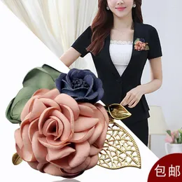 Pins Brooches 3D Handmade Camellia Flower Box Packing Broche De Flor Fleur For Hairpin/bag Ornaments/Shawl Decoration 02 Seau22