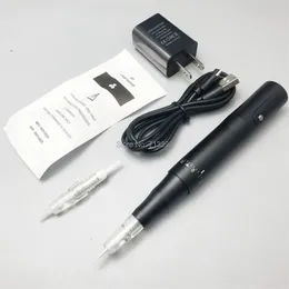 EST Black Wireless PMU Electric Microblading Tattoo Machine Permanent Makeup Pen with Cartridges 220623