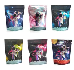 Space Astronaut Mylar Bags Design Smell Proof Pouch 3.5g Packing Stand Up Pouches Zipper Print Resealable packaging bag