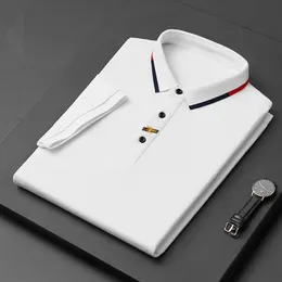 2023ハイエンドブランドPaul Short-Sleeved Tシャツメンズビーポロシャツ100％コットンラペルビジネス韓国夏刺繍男子衣類220421ムーブメント