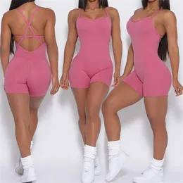 Pad Romper Shorts Suit Suit Ender Yoga Set Tracksuit Ensemble Sportswear Belesuits Workout Gym Wear Gerting Clothes Fitness 220510