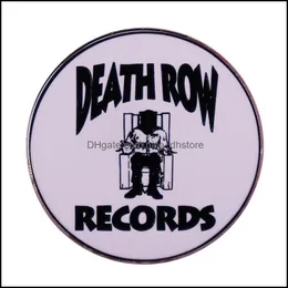 PinsBrooches Takı Death Row Kayıtları Logo Pin Broş Hip Hop Rozeti Damla Teslimat 2021 Dhcn5