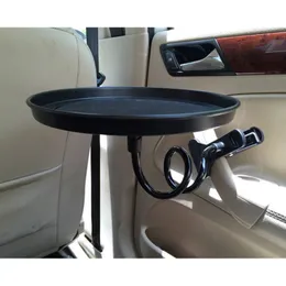 Water Bottles Car Food Tray with Clamp Bracket Folding Dining Table Drink Holder Car Pallet Back Seat Cup Swivel