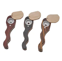 The latest 8.3cm wood pipe snake shape bending rotation cover wood, color many style selection, support custom logo