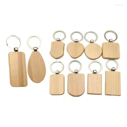 Keychains Pieces Blank Wooden Key Chain Keychain Rings Bag Hanging DIY Handmade Pendant For Crafts Painting EngravingKeychains Emel22