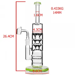 10,4-Zoll-Gravity-Glasbong-Wasserpfeifen Berauschende Glasbohrinseln Dab-Wasser-Bongs-Rauchpfeife mit 14-mm-Banger