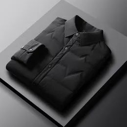 남자 다운 재킷 2021 가을 / 겨울 경량 캐주얼 90 화이트 오리 아래로 옷깃 중간 및 젊은 단색 웜 워밍업 재킷