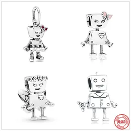 925 Silver Fit Pandora Stitch Bead Bella Bot Punk Band Dangle Skeleton Girl Braça