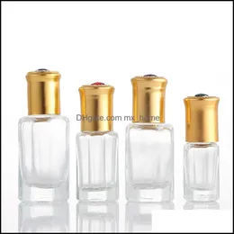 Packing Bottles Office School Business Industrial Glass Essential Oil Per Bottle Octagonal Roll On L 6Ml 9Ml 12Ml Travel Size Dispenser Dr