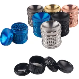 Smerigliatrice per erbe concave Accessori per fumatori Tabacoo Grinder 62mm Diametro 4 strati Strumento per frantoi in lega di alluminio GR441