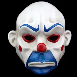 Высококачественная смола Joker Bank Mask Mask Clown Dark Knight Prop Masquerade Party Stust Masks в продаже 220720