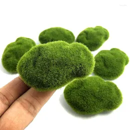 Decorative Flowers & Wreaths Fake Moss Rock Flocking Stone Lawn Micro Landscape Succulent DIY Decoration Accessories Grass Aquarium Garden