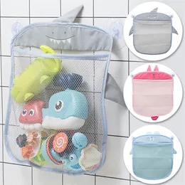 Baby Bathroom Mesh Sucker Design For Children Bath Kid Basket Cartoon Animal Shapes Cloth Sand Toys Storage Net Bag 220705