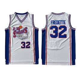 كرة السلة الكلية ترتدي كلاسيكيات Shanghai Sharks قمصان كرة السلة 32 Jimmer Fredette China Basketball Team White Stitched Jersey Top Quality