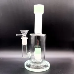 Jade Color Mini 8 Inch Glass Water Bong Narghilè Delicato Olio Dab Rigs Tubi di fumo