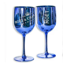 ゴールドプラスチックアクリルゴブレットMoet Chandonシャンパングラス480mlアクリルスカップセレブレーションパーティーウェディングドリンクウェアMoet Wine Glass Cup 16Oz在庫卸売