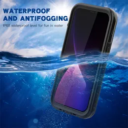 IP68 Professional waterproof phone cases for iPhone 14 15 XR X XS Max 11 12 Mini 13 Pro Max SE 6S 7 8 Plus Swimming Diving Ski Mountaineering Shockproof Protection Case