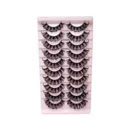 10 pares DD Curl Faux 3D Mink Syashes de espessura reutilizável MUITO FALSO FALSO CLASSTURA CRUELTIO