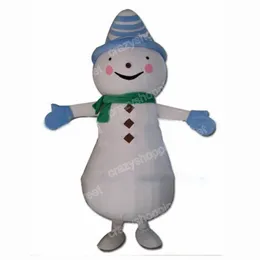 Halloween Snowman Mascot Costume Cartoon Character Outfits Suit Vuxna Storlek Jul Carnival Party Outdoor Outfit Advertising Suits