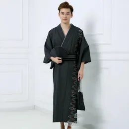 Ubranie etniczne Yukata Men Wysokiej jakości Japonia Tradycyjny piżama homme samurai kimono azjatyckie ubrania odzieży domowej szatę Obi długie kimonos