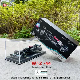 Bburago 1:43 Mercedes-AMG W12 E Modelo de Racing de Performance Simulação Alloy Toy Collection Presente 220507